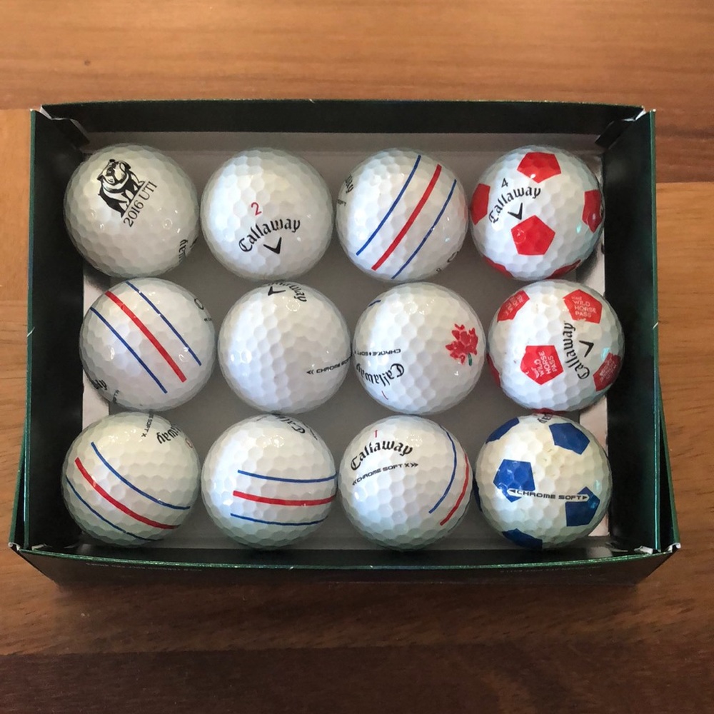 Callaway used chrome soft golf balls one dozen